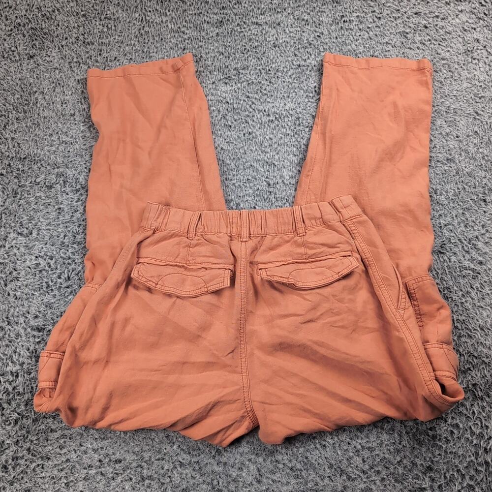 Pilcro Pants Women Extra Small Peach Linen Blend Elastic Waist Jogger Casual